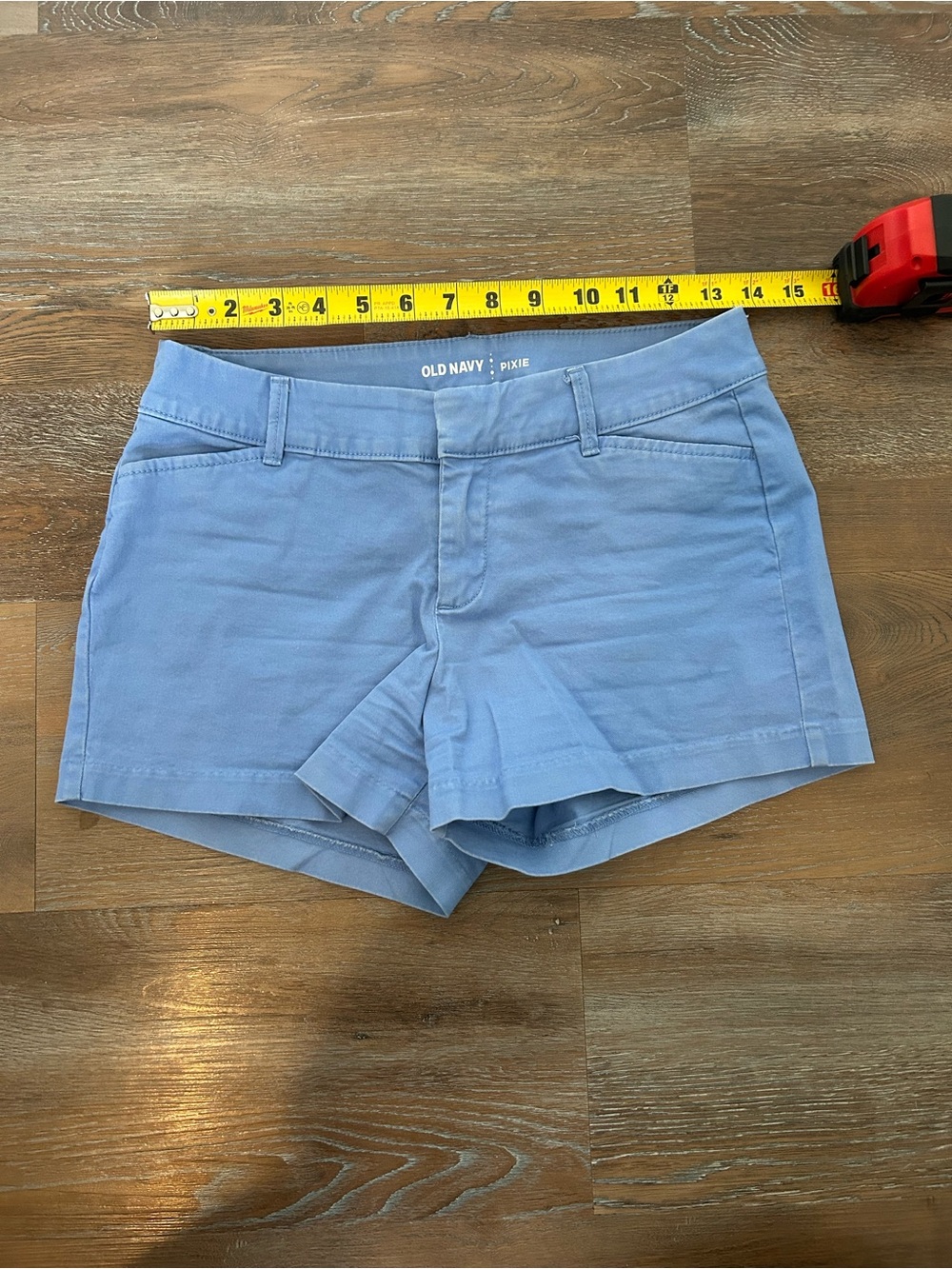 Old Navy Pixie High Waist Shorts in Dusty Blue